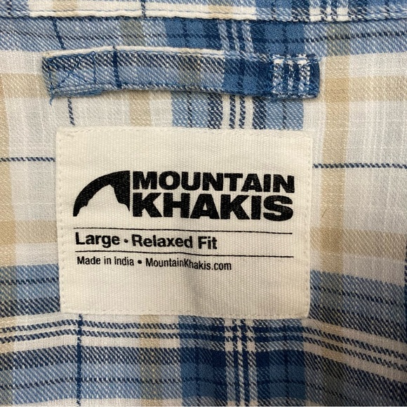 Mountain Khakis Relaxed Fit Shoreline Plaid Button Down Shirt Size Large - Picture 5 of 8